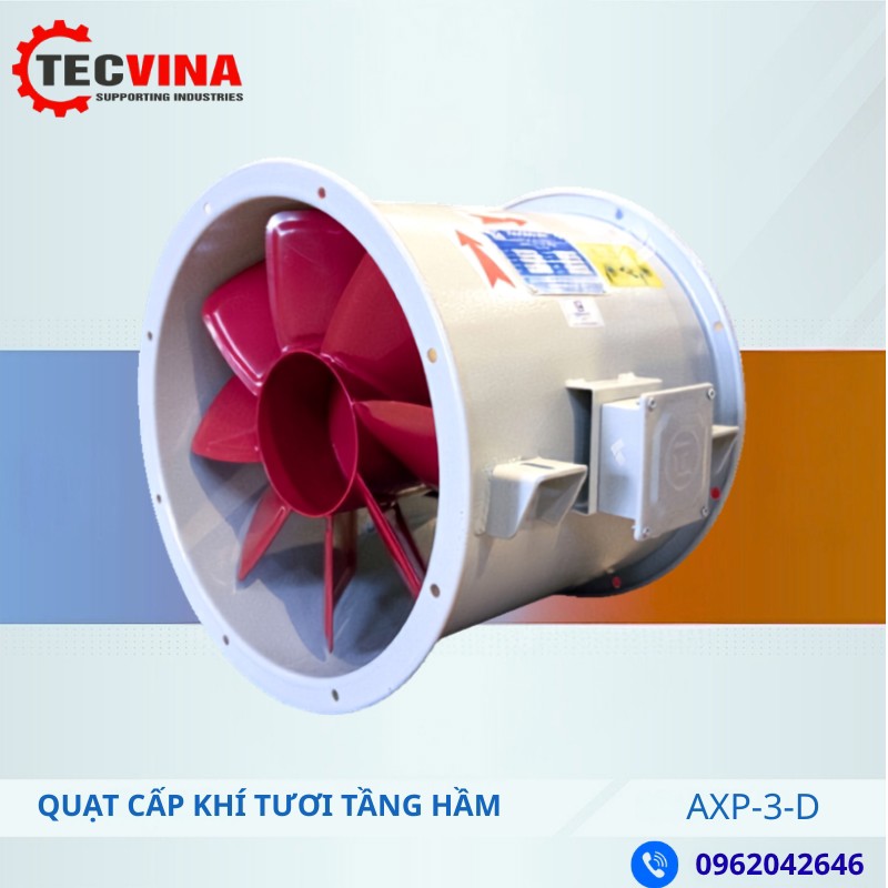 Quạt cấp gió tươi tầng hầm AXP-3-D